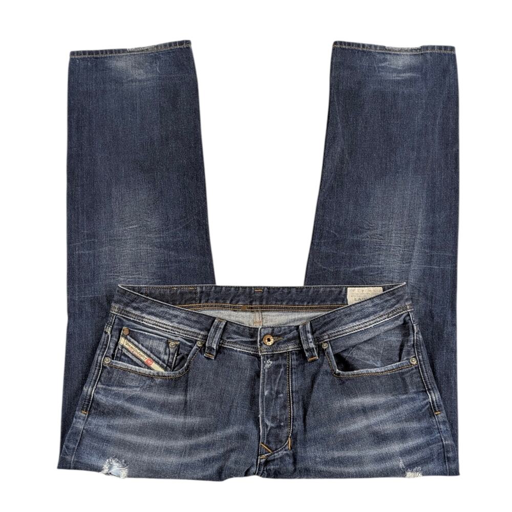 Diesel Larkee 0813Q Men’s Straight Leg Jeans Dark Wash Size 34 J1711 - Picture 2 of 8